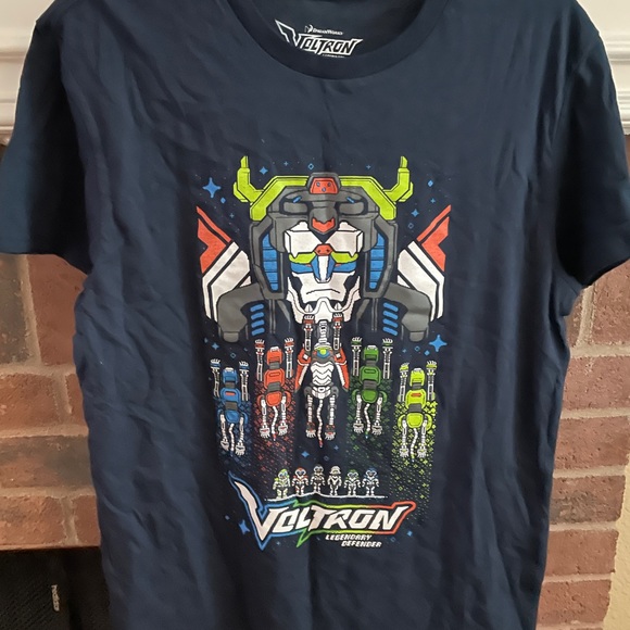 Voltron T Shirt Lets Go Voltron Force Retro 80S Leisure Cartoon Plus Size O-Neck